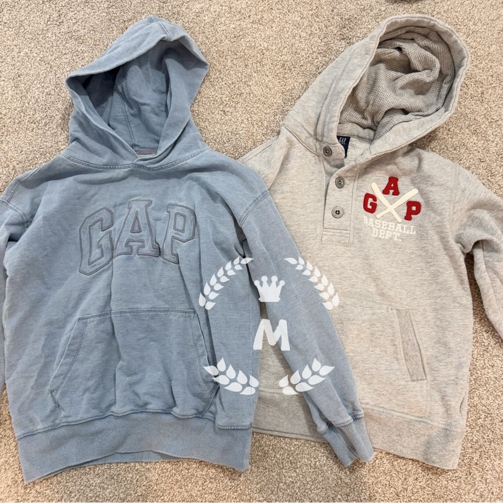 GAP Kids Girls Relaxed Gap Logo Hoodies Bundle Both Size: M(8)